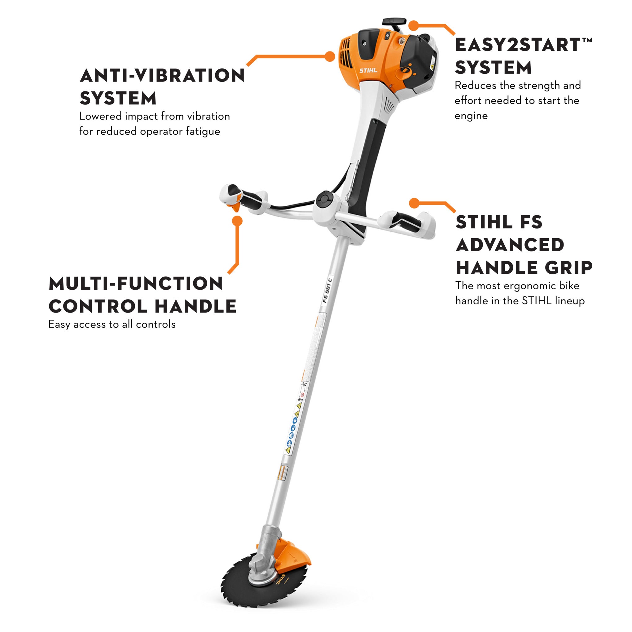 Débroussailleuse FS 561 C‑EM couteau Duro broyeur 320‑2 STIHL