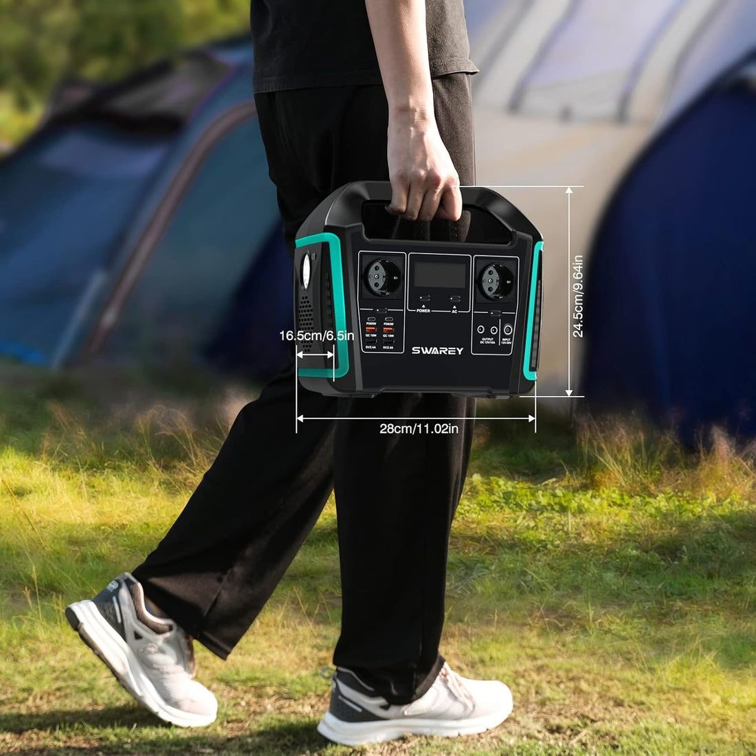Générateur Electrique Portable 1000W Batterie Externe 220V Super Silencieux Sortir AC/USB/Type-C/QC 3.0