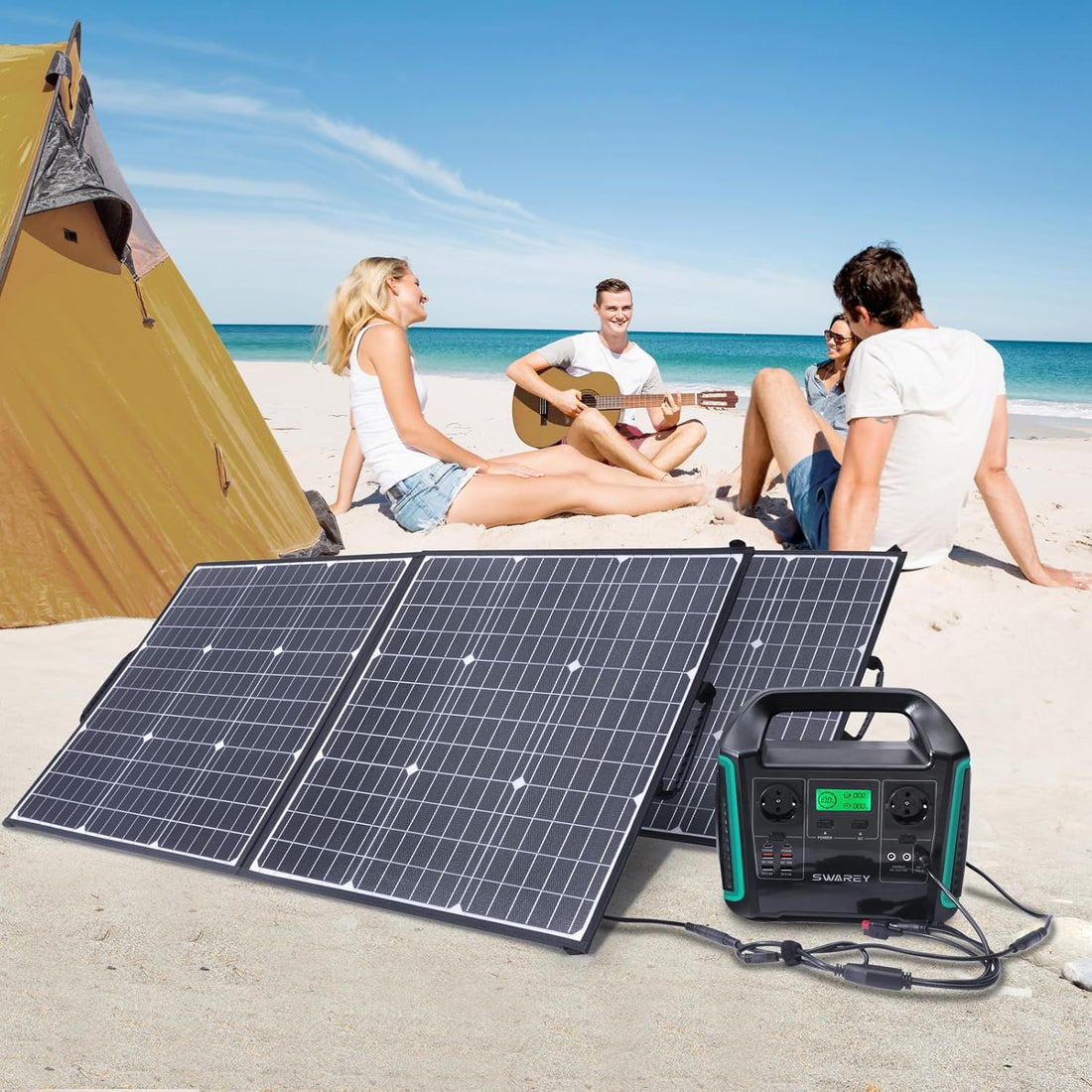 Générateur Electrique Portable 1000W Batterie Externe 220V Super Silencieux Sortir AC/USB/Type-C/QC 3.0