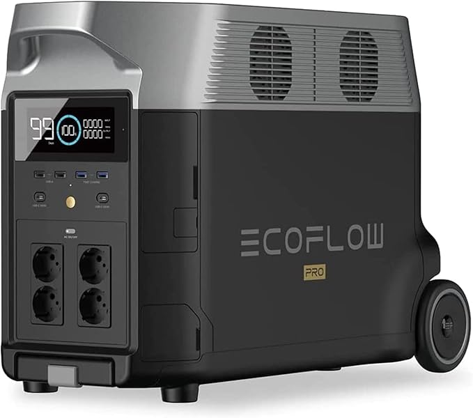 Générateur d'énergie portable Ef Ecoflow Delta Pro Batterie pour la maison extensible 3,6 kWh - 25 kWh, grande sortie CA 3600 W, générateur solaire d'énergie de secours pour les logements, voyages