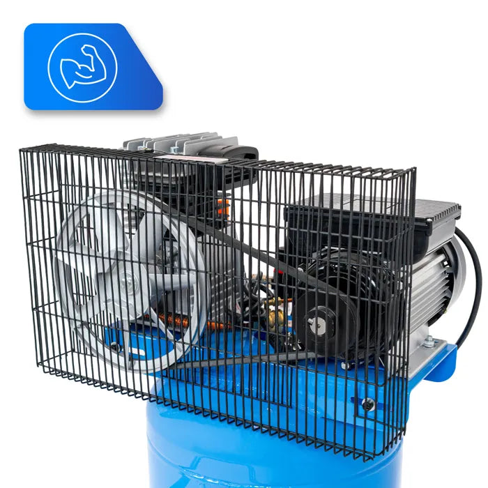 Compresseur à huile HEXWELT 100L 1800W – 8 BAR | 1 Cylindre en Fonte | Silencieux et Professionnel