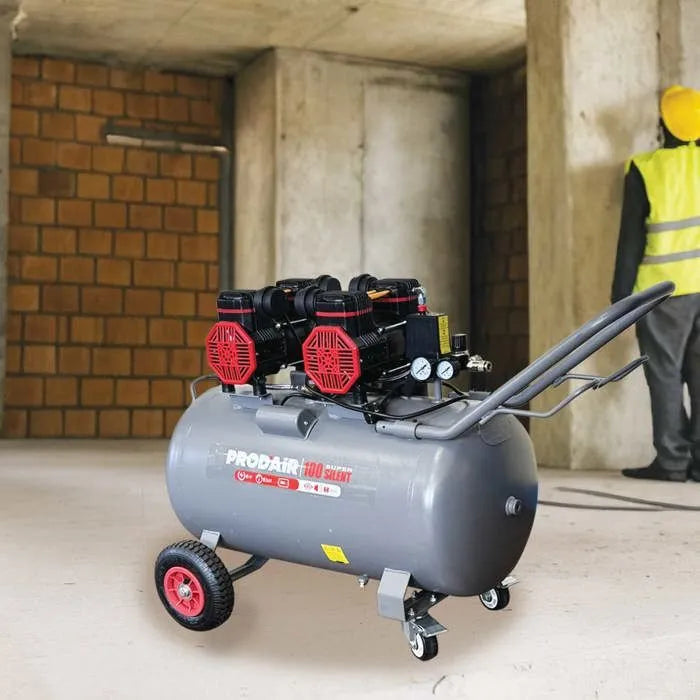 Compresseur d'air 100 litres silencieux 4CV horizontal