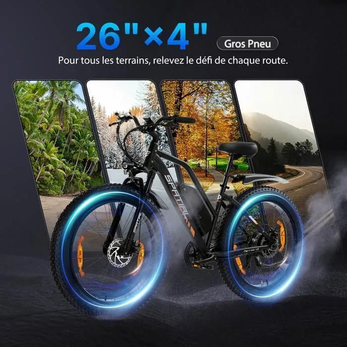 Vélo électrique SPATIAL PARROT – 26" x 4 – 500W / 1000W peak