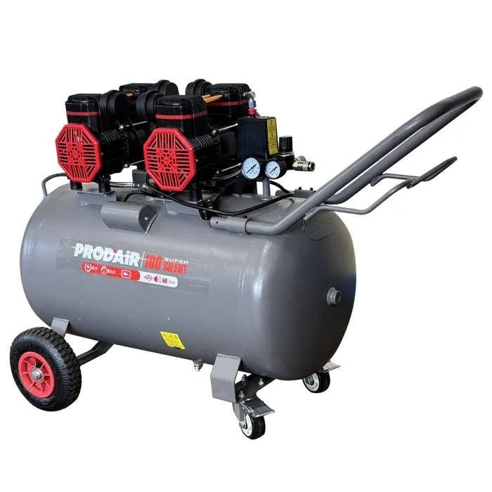 Compresseur d'air 100 litres silencieux 4CV horizontal