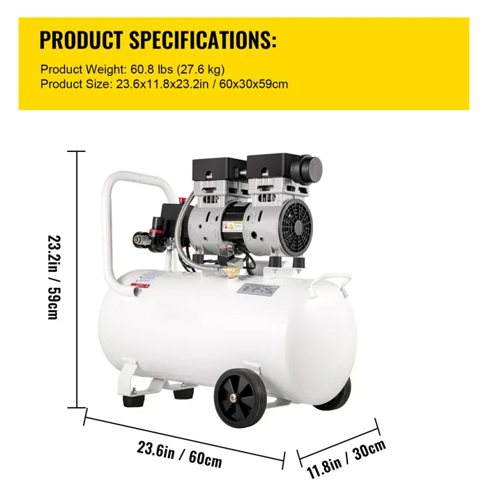 Compresseur d’air DUOKU KYJ-6554 – 50L Ultra silencieux – 750W