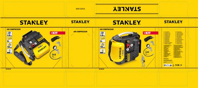 Compresseur de loisirs STANLEY 5L 1.5 cv avec accessoires