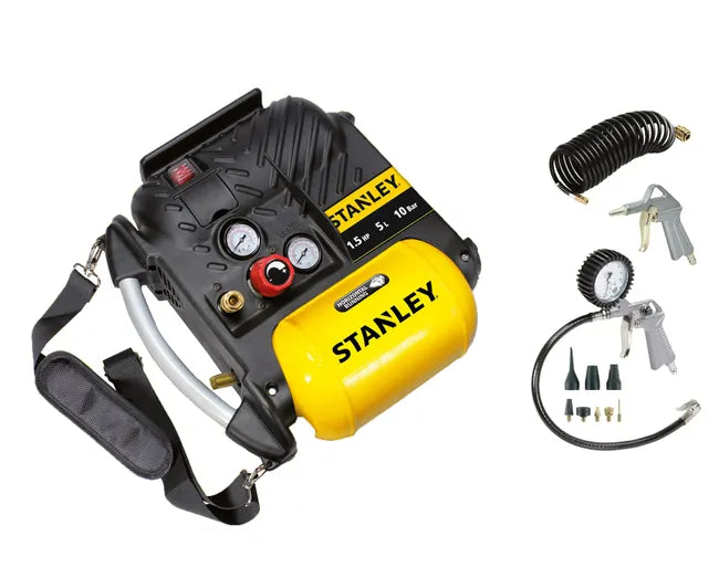 Compresseur de loisirs STANLEY 5L 1.5 cv avec accessoires
